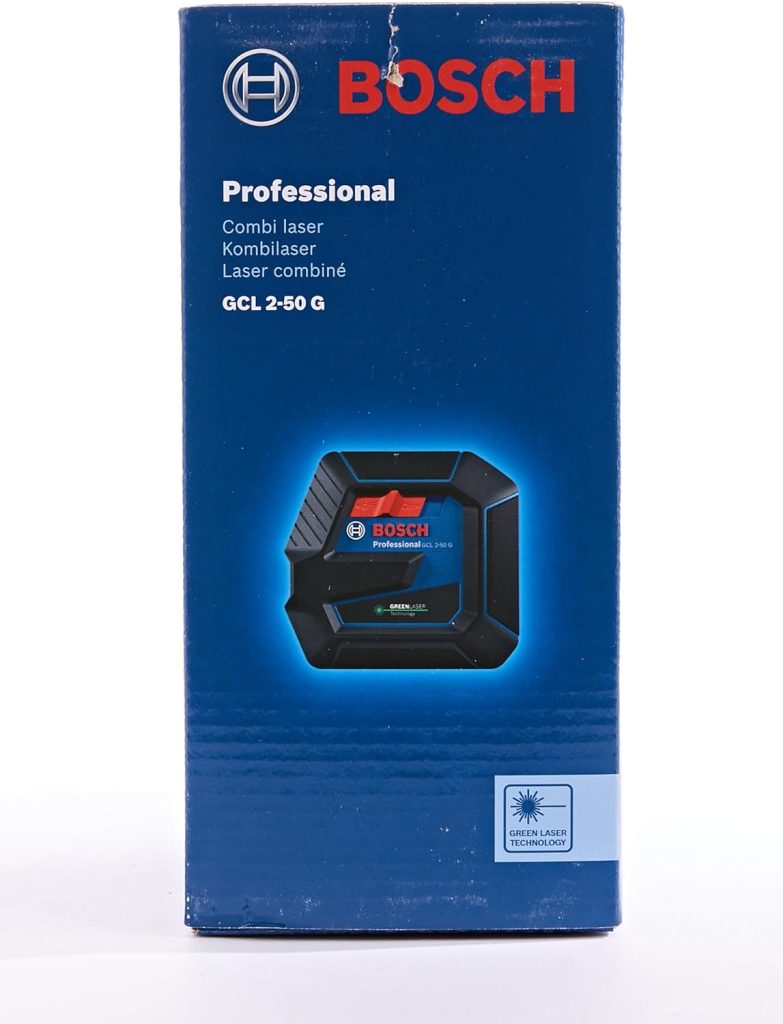 Bosch Nivel GCL 2-50 G Láser Verde, Interior, Soporte RM 10, 4 x Pilas AA, en Caja, Multicolor, Alcance hasta 15 m