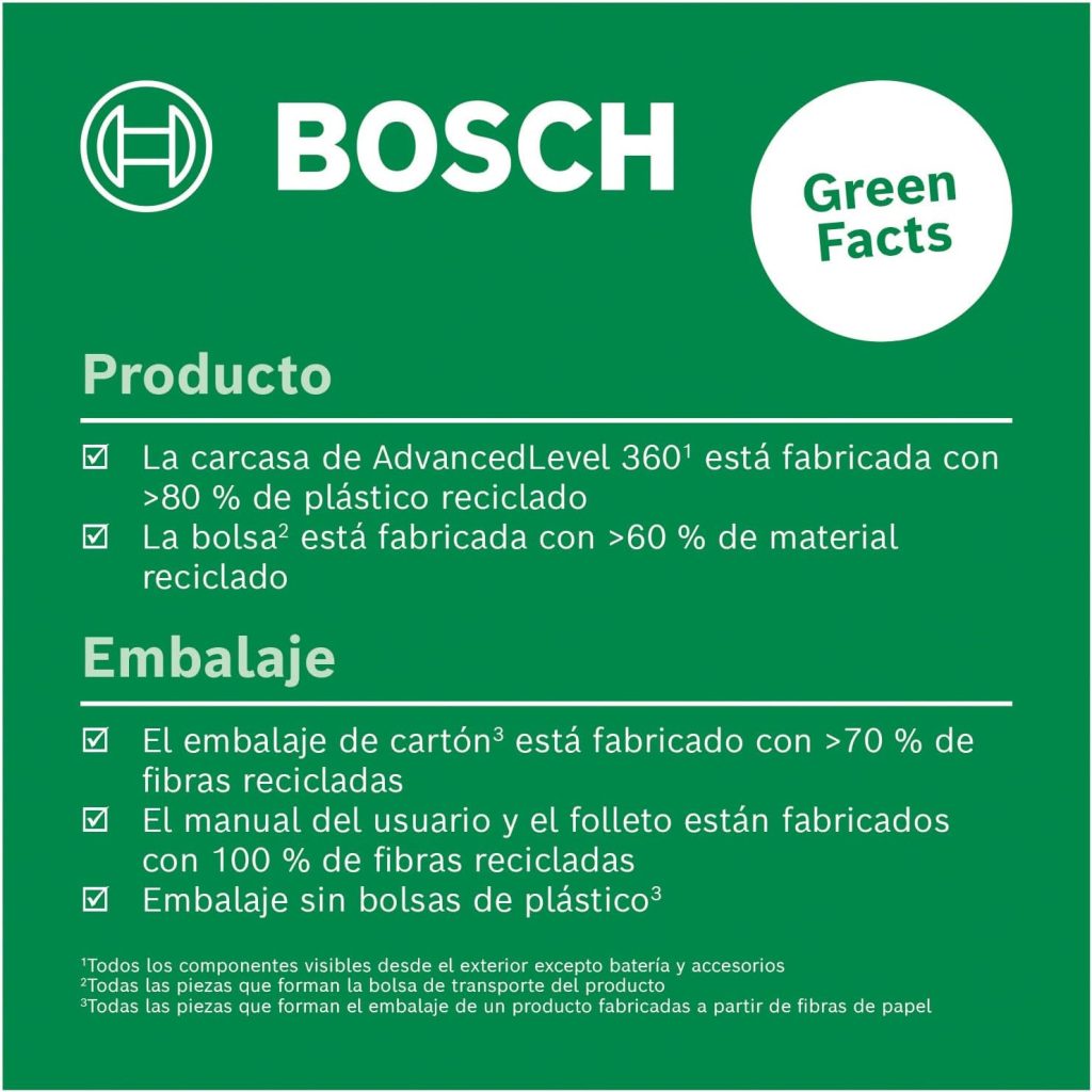 Bosch nivel láser de líneas cruzadas AdvancedLevel 360 (3 líneas de láser, incl. 360° para la alineación por toda la estancia, en caja para e-commerce)
