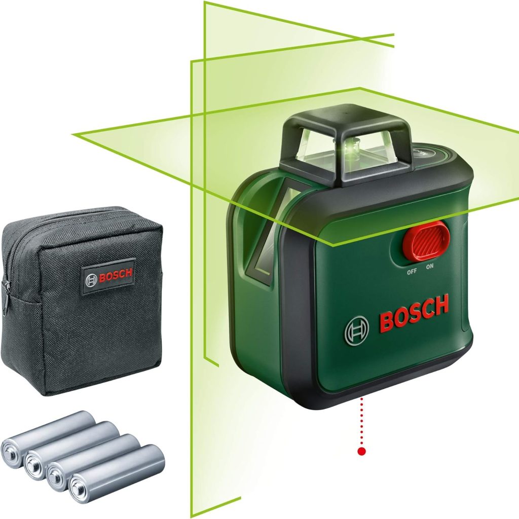 Bosch nivel láser de líneas cruzadas AdvancedLevel 360 (3 líneas de láser, incl. 360° para la alineación por toda la estancia, en caja para e-commerce)