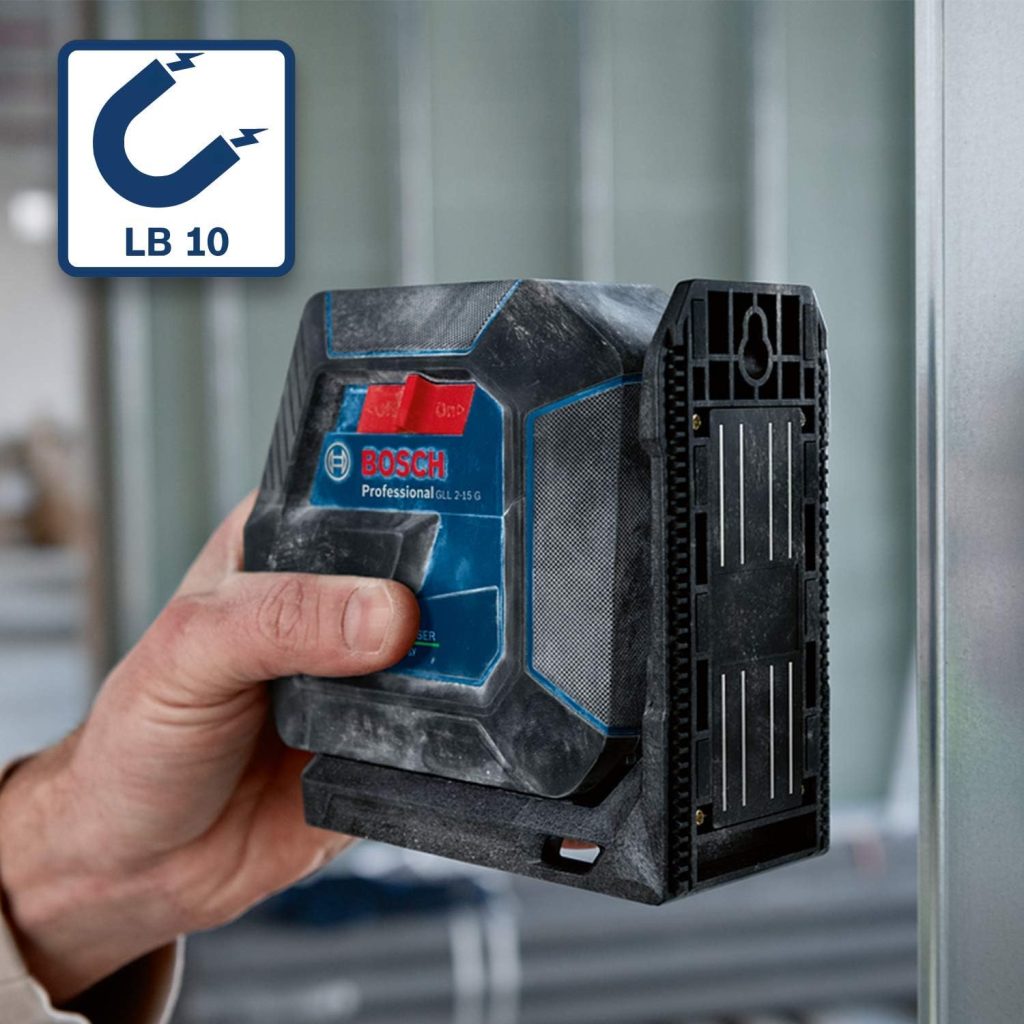 Bosch Professional Nivel Láser de interior GLL 2-15 G (láser verde, soporte LB 10, alcance visible: hasta 15 m, 4x pilas AA, en caja)
