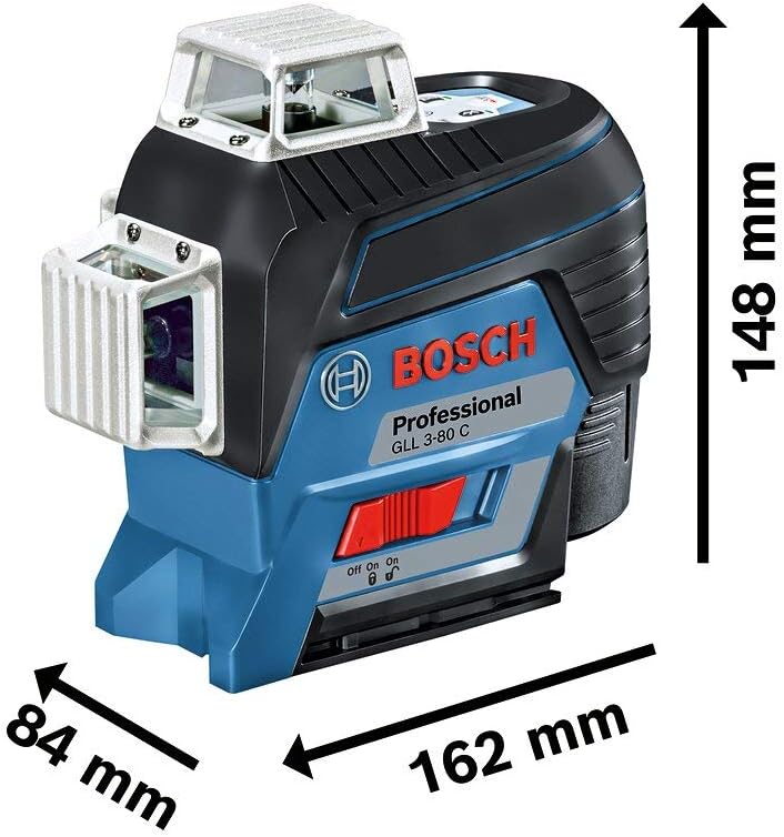 Bosch Professional Nivel láser GLL 3-80 C + telémetro Glm 20 (1 batería de 12 V, láser rojo, función W/aplicación, rango de trabajo: hasta 30 m, en L-BOXX) - Juego exclusivo de Amazon