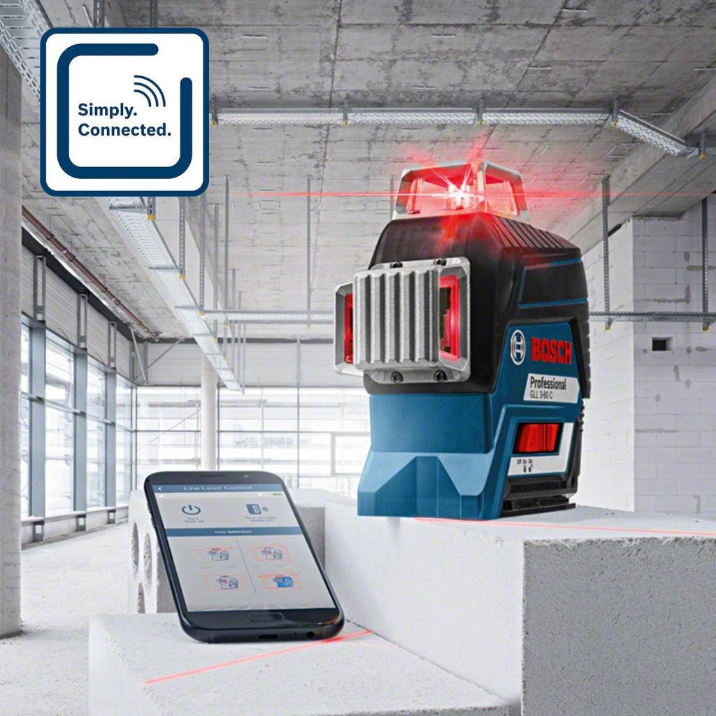 Bosch Professional Nivel láser GLL 3-80 C + telémetro Glm 20 (1 batería de 12 V, láser rojo, función W/aplicación, rango de trabajo: hasta 30 m, en L-BOXX) - Juego exclusivo de Amazon