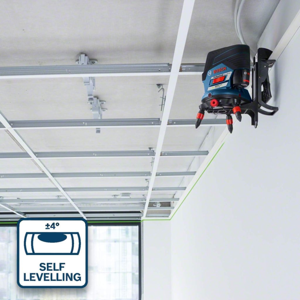 Bosch Professional Sistema 12V Nivel Láser GCL 2-50 CG (sin batería y cargador, láser verde, c/función aplicación, soporte, alcance visible: hasta 20 m, en L-BOXX)