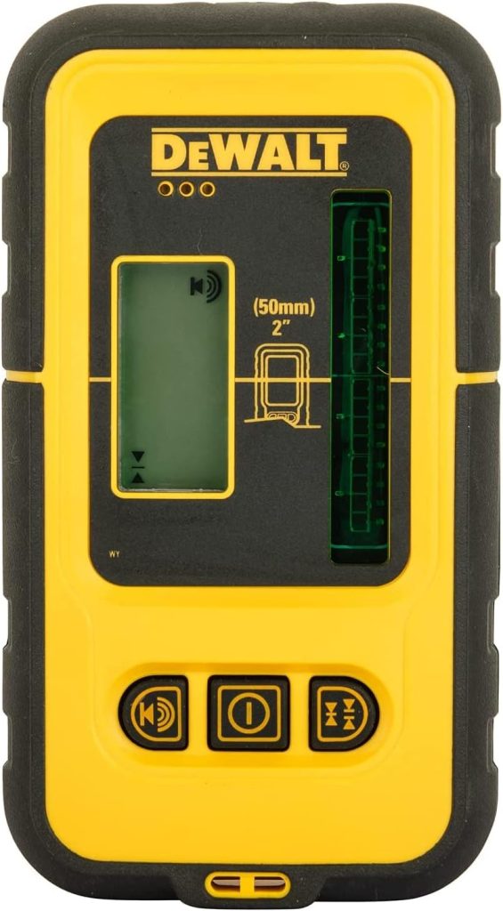 DEWALT DW089CG-XJ - Nivel Láser autonivelante de 2 líneas en cruz (Horizontal y vertical + línea lateral vertical) - VERDE  DE0892G-XJ - Detector de líneas para láseres verdes