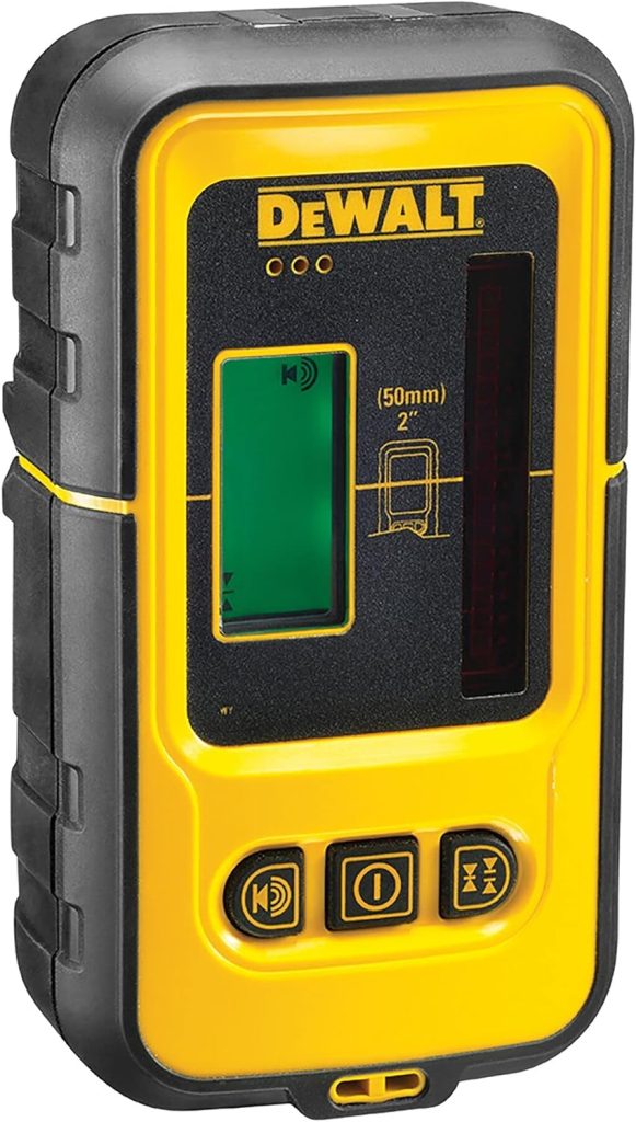 DEWALT DW089CG-XJ - Nivel Láser autonivelante de 2 líneas en cruz (Horizontal y vertical + línea lateral vertical) - VERDE  DE0892G-XJ - Detector de líneas para láseres verdes