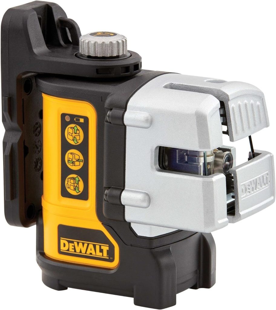 DEWALT DW089CG-XJ - Nivel Láser autonivelante de 2 líneas en cruz (Horizontal y vertical + línea lateral vertical) - VERDE  DE0892G-XJ - Detector de líneas para láseres verdes