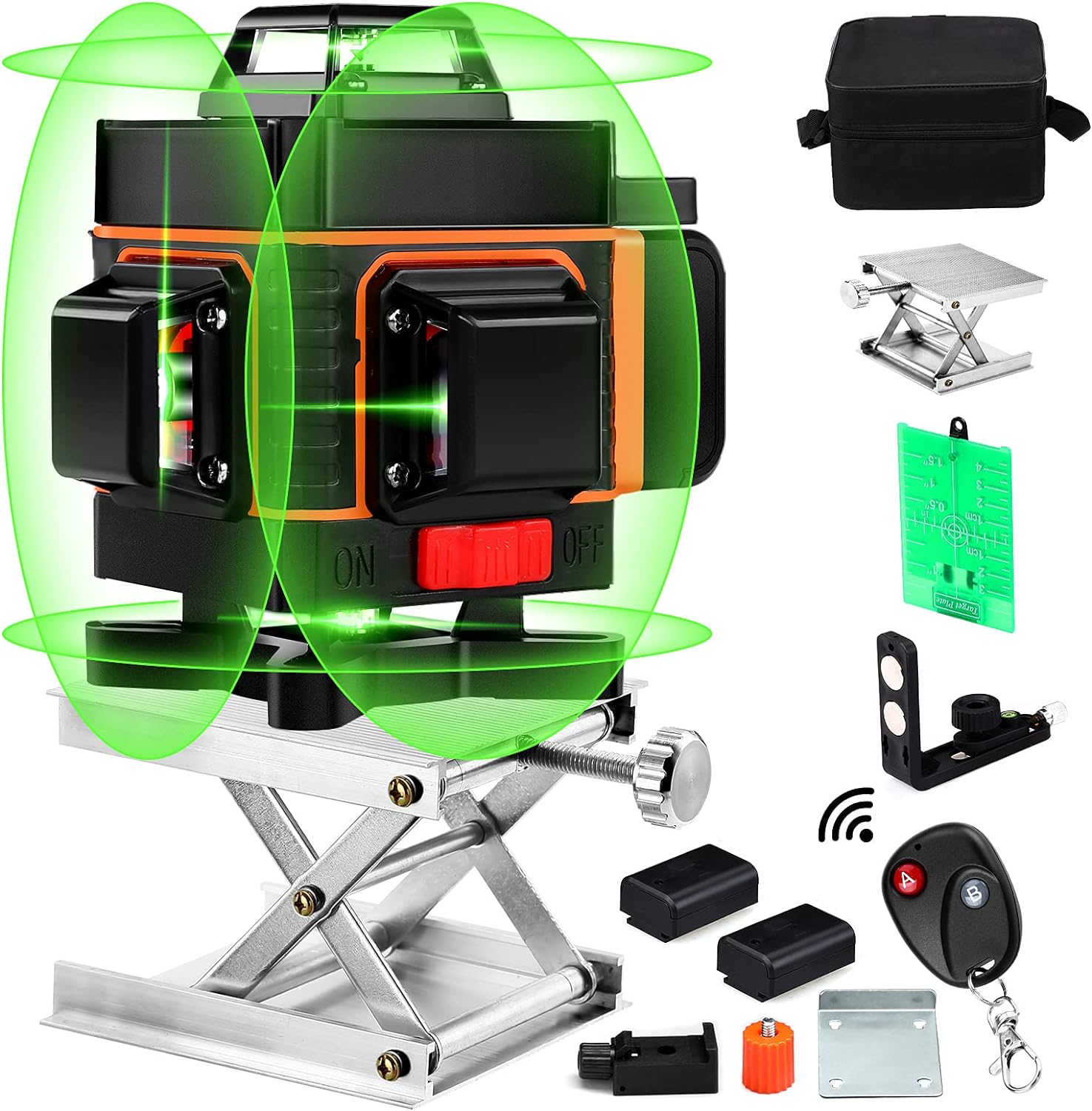 Nivel láser de 16 líneas con placa objetivo review