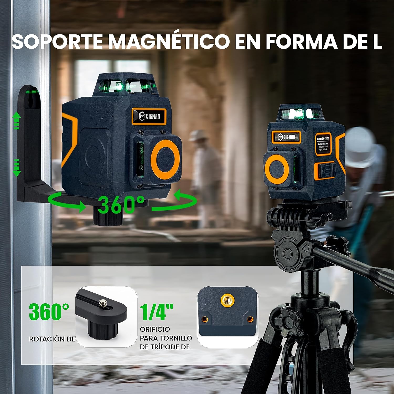 Nivel Láser verde CIGMAN CM701SE 3X360°: Reseña