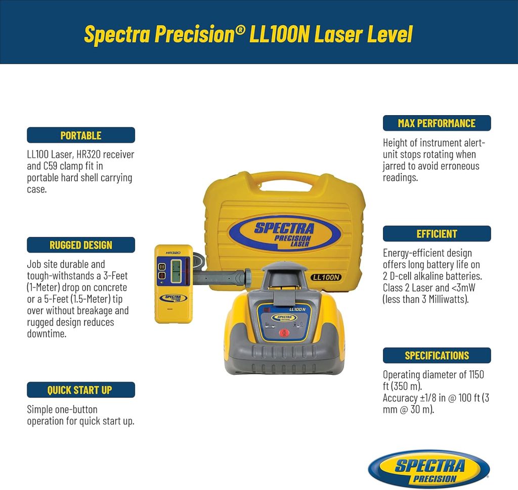 Spectra Precision Ll100 N láser nivel – amarillo