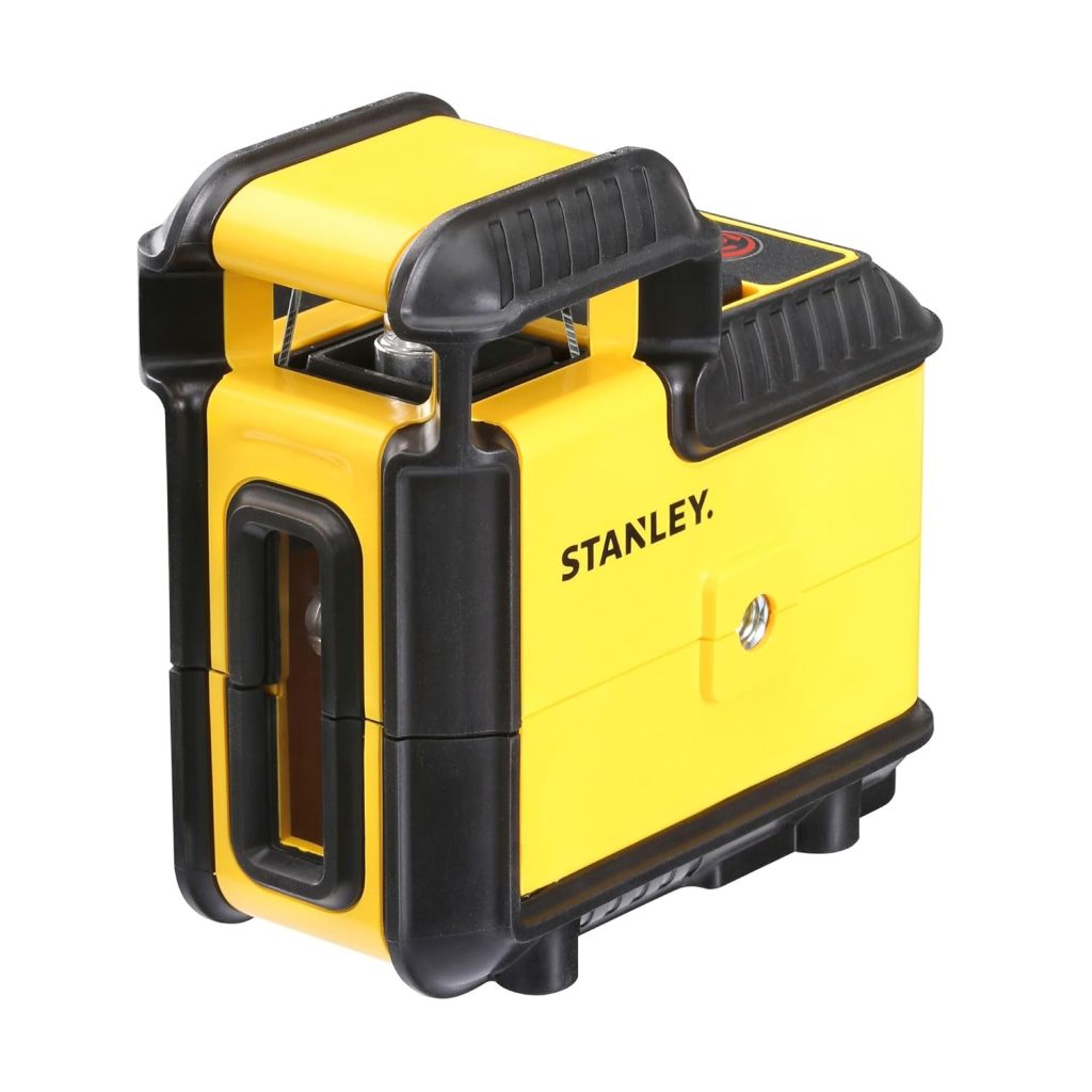 STANLEY STHT77594-1, Nivel láser linea cruzada 360°, luz verde, IP50 impermeable, Rosca doble 1/4, Alcance 25m, Precisión +/- 4mm, Revestimiento reforzado